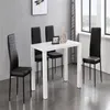 Amerikaanse voorraad Wit Moderne Minimalistische Dining Stoel Furniture Fireproof Lederen Spray Metal Pipe Diamond Grid Pattern Restaurant Home 229S