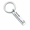 Stainless Steel Drive Safe key rings Tag Love I need you keychain holders women bag hangs men's hip hop jewelry will and sandy