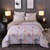 Geometriska mönster sängkläder Set Queen King täcke omslag Set Marble Quilt Cover Set GH01# T200409