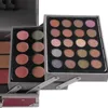 Whole Miss Rose professional makeup set box in Aluminum three layers include glitter eyeshadow lip gloss blush for makeup art8880019