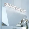 12W陽気のアート装飾照明現代防水ミラー壁LEDライトバスルームスクエアラグジュアリー4ライトクリスタルスキュクリスタルランプ