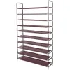 5/10 Tier Shoes Rack Stand Storage Organizer Fabric Shelf Holder Stackable Closet US Warehouse Drop Shipping Available Y200527