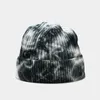 European and American autumn and winter new style tie-dye knitted hat short female melon fur wool hat Korean hip-hop trend hat GXY026