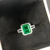Pansysen di lusso di lusso di alta qualità anelli smeraldo per le donne anello cocktail di fidanzamento di nozze 100% 925 argento sterling gioielli regalo J1208