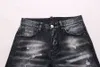 Summer Men Holes Denim Shorts Fashion Mens Cainted Denim Jeans Slim Straight Cylist Jeans Trend Shorts Black Black 8271237M