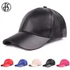 FS Winter Pu Leather Cap för män svart röd vit baseballmössor unisex snapback hatt kvinnor golf anpassad ben lastbil gorra 202015358002