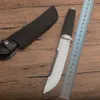 1 sztuk Wysokiej Jakości 18H Survival Survival Prosto Nóż VG1 Satin Drop Point Bade Outdoor Noże myśliwskie ze skórzaną osłoną