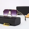 Großhandel Luxus-Designer-Sonnenbrillen für Männer Frauen Piloten-Sonnenbrillen von hoher Qualität 1227 Klassische Mode Adumbral Brillenzubehör Lunettes de Soleil mit Etui