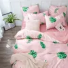 YAXINLAN bedding set Pure color Silk Plant flowers Fashion Patterns Bed sheet quilt cover pillowcase 4-7pcs new product T200108