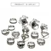 Todo 100 pçslote sortido diy boêmio vintage prata ouro flor coroa animal anéis de dedo para mulheres presente de festa jóias 5398811