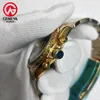 Rel￳gio de luxo Man RBOW Rainbow Diamond Buzel Mechanical Automatic Watch 18K 316L A￧o inoxid￡vel Goldwatches de pulso No Chronograph228G