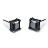 Unisex Fashion Men Women Earrings Black Gold Plated Square Black CZ Stone Studs Earrings for Girls Women for Party Wedding