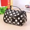 PU Double Zipper Toiletry Pouch Wave Point Flip Multicolor Cosmetics Bag Dot Makeup Bag High Capacity New Arrival 4 8yma P2