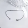 316L Acier inoxydable Silver Tone Femme Lady Girl Chain Bracelet Anket