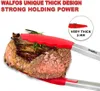 Walfos Comida Grau 100% Alimento De Silicone Tongs Cozinha Tongs Utensílio Cozinhar Tenga Tenga Prenda Acessórios Salada Servir BBQ Tools 20116