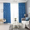 Drapes de cortina Estrella moderna de plateado simple con cortinas de sombreado de luna llena para el dormitorio de comedor vivo.1