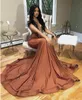 Seksi Cömert Afrika Denizkızı Gelinlik Modelleri Dantel Aplike V Yaka Sweep Tren Resmi elbise Akşam Parti Giyim vestidos de Fiesta ogstuff