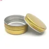 50 pz 60 g Vasetti di Alluminio 60 ml Oro Rosa nero Argento Metallo Tin 2 oz Contenitori Cosmetici Artigianato scatole di alluminio colorate ZKH91qualtity324L