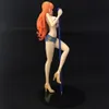 23 cm anime One Piece Swimwear Steel Tube Dance Nami PVC Figur Toy Doll Model for Christmas Gift2559493