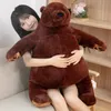 60cm/100cm Soft Brown Bear DJUNGELSKOG Plush Toys Stuffed Bear Teddy Toys Hugging Pillow Cushion Children Gift VIP LJ201126