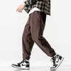 Pantalones bombachos informales para hombre, cintura elástica, Otoño Invierno, nueva moda, pantalones de chándal de lana, cálidos, holgados, cómodos, pantalones deportivos para correr para hombre F1210