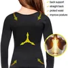 Kvinnor Midja Trainer Hot Neoprene Shirt Sauna Suit Sweat Body Shaper Jacket Top Zipper Långärmad Reducerande Shapers Shapers Woman 201223