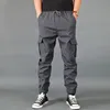 Men's Pants 2021 Men Winter Thick Fleece Warm Casual Streetwear Multi Pocket Loose Cargo Jogger Pants1