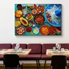 Toile peinture moderne mexicain aliments affiches et impressions Cuadros mur Art photo pour cuisine Restaurant décoration de la maison pas de cadre