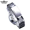 Forsining Hand Full Hollow Waterproof Steel Strip Men's Automatic Mechanical Watch Men's Watch