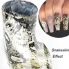 Klistermärken Dekaler 10 Rull Leopard Snake Skriv ut Nagelfolie Mix Animal Hud Papper Gradient Lim Art Transfer Manicure Design SA99