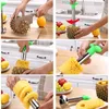 Pelador de piña de acero inoxidable Accesorios fáciles de usar Cortadoras de piña Cortadora de frutas LNIFE Cortadora Corer Herramientas de cocina 1PCS 20111872