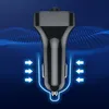 F6 Cargador de automóviles 5.0 Bluetooth FM Transmisor RGB Atmósfera Kit de autos de luz MP3 Reproductor inalámbrico Manos libres Receptor de audio con caja de venta al por menor