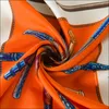 Foulard en soie Foulard carré Orange Foulard en Satin imprimé tache Echarpe rétro foulards en sergé 60 60CM Whole264d