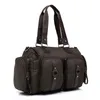 Duffel Bags 2021 Men Handbag Leather Large Capacity Travel Bag Shoulder Male Duffle Tote Casual Messenger Crossbody Bags1