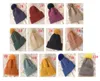 Nieuwe Snoep Kleuren Kinderen Knit Hoeden 2020 Jongens Meisjes Warme Mutsen Cap Leuke Bont Ball Pom Pom Baby Hoeden