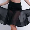 Юбка для латинских танцев для женщин, для взрослых, черная сетка, сексуальная одежда для латинских танцев, румба, танго, самба, сальса, костюмы для бальных танцев VO6552779