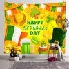 St.Patrick's Day Party Tapestry 150 * 150cm Vägghängande dekorationer för sovrum Vardagsrum Dorm Party Decor