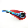 115mm mini pipe en verre de silicone pipes à fumer colorées cuillère portable de haute qualité pour la vente au détail ou en gros