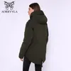 AORRYVLA Nouvelle veste d'hiver pour femme courte 5 couleurs solide à capuche en coton rembourré manteau féminin chaud décontracté femme Parka 201201