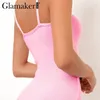 Glamaker Ärmlös Sommar Kort Sport Jumpsuit Kvinnor Zipper Sexig Fitness Jumpsuit Romper Vuxen Kvinna Playsuit Aktiv Overall T200704