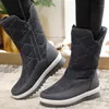 Botas femininas tênis de inverno plataforma botas de neve à prova d'água sapatos de pelúcia, senhoras, meio-pé-feminino botino mujer 20201