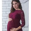 Летняя фотография для беременных реквизит беременности одежда мода кружева белые женщины платье для беременной одежды длинные платья BC1651 LJ201123