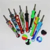 Silicone Nectar Hookahs Concentrate Smoke Pipe with 14mm Titanium Tip Dab Straw Oil Rigs silicon bongs glass collectors