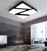 Horsten Nowoczesne kreatywne akrylowe lampy sufitowe LED do salonu sypialnia minimalistyczna czarna biała lampa sufitowa LED oświetlenie domowe