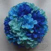 11 tums artificiell hortensia blomma boll pincushion bröllop kyssande boll hängande hantverk till jul ornament baby shower dekorationer