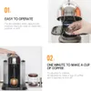 Refillerbar kapsel rostfritt stål återanvändbar kompatibel med Nespresso Capsule Vertuo kaffefilter för Nespresso Vertuoline T200523