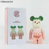 NOUVEAU Bâtiment Bearbrick Bâtiment Bâtiment Violence Bear Strawberry Watermelon Fruit 400% / 1000% Tendance Décoration Jouet Poupée Jouet Box 28cm / 70cm