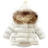Мода рождественские верхняя одежда зима мальчиков и девочек меховая одежда 90% детский пуховик новорожденного пальто LJ201017