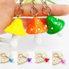 Mignon plante champignon porte-clés pour femmes dessin animé résine porte-clés fille enfants sac voiture pendentif à breloques bijoux à bricoler soi-même cadeaux accessoire