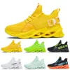 excellent Non-Brand men women running shoes Black White Volt Yellow mens trainers fashion outdoor sports sneakers size 39-46